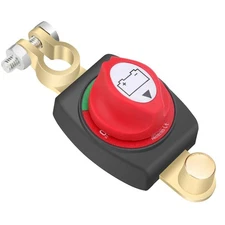 Battery Disconnect & Top Post Kill Switch 12V-48V Heavy Duty Shut Off For Car RV