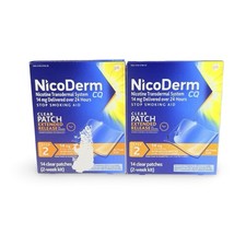NicoDerm CQ 14mg Nicotine Patch Step 2 Clear Patch 28 Ct New Sealed Exp 12/26
