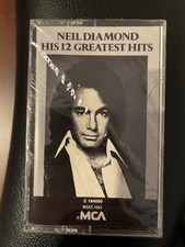 Neil Diamond His 12 Greatest Hits 1974 Sealed And Mint Cassette