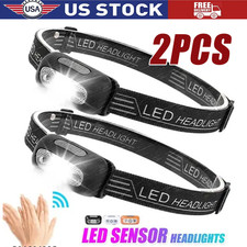 LED Headlamp USB Rechargeable Flashlight Waterproof Head Lamp Torch Camping USA