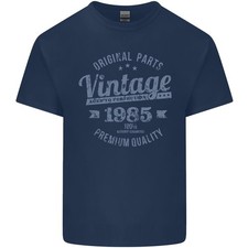 Vintage Year 41st Birthday 1985 Mens Light Cotton T-Shirt Navy Blue