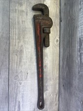 Ridgid 24" Heavy Duty Pipe Wrench Red RIGID Made In USA Vintage