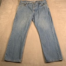 Carhartt Jeans Mens 38x30 Blue Relaxed Fit Denim Straight Workwear BD5119-M