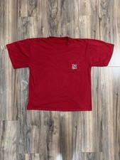 Vintage Y2K 2000s Nebraska University Cornhuskers Red Pocket Tee Shirt XL NCAA