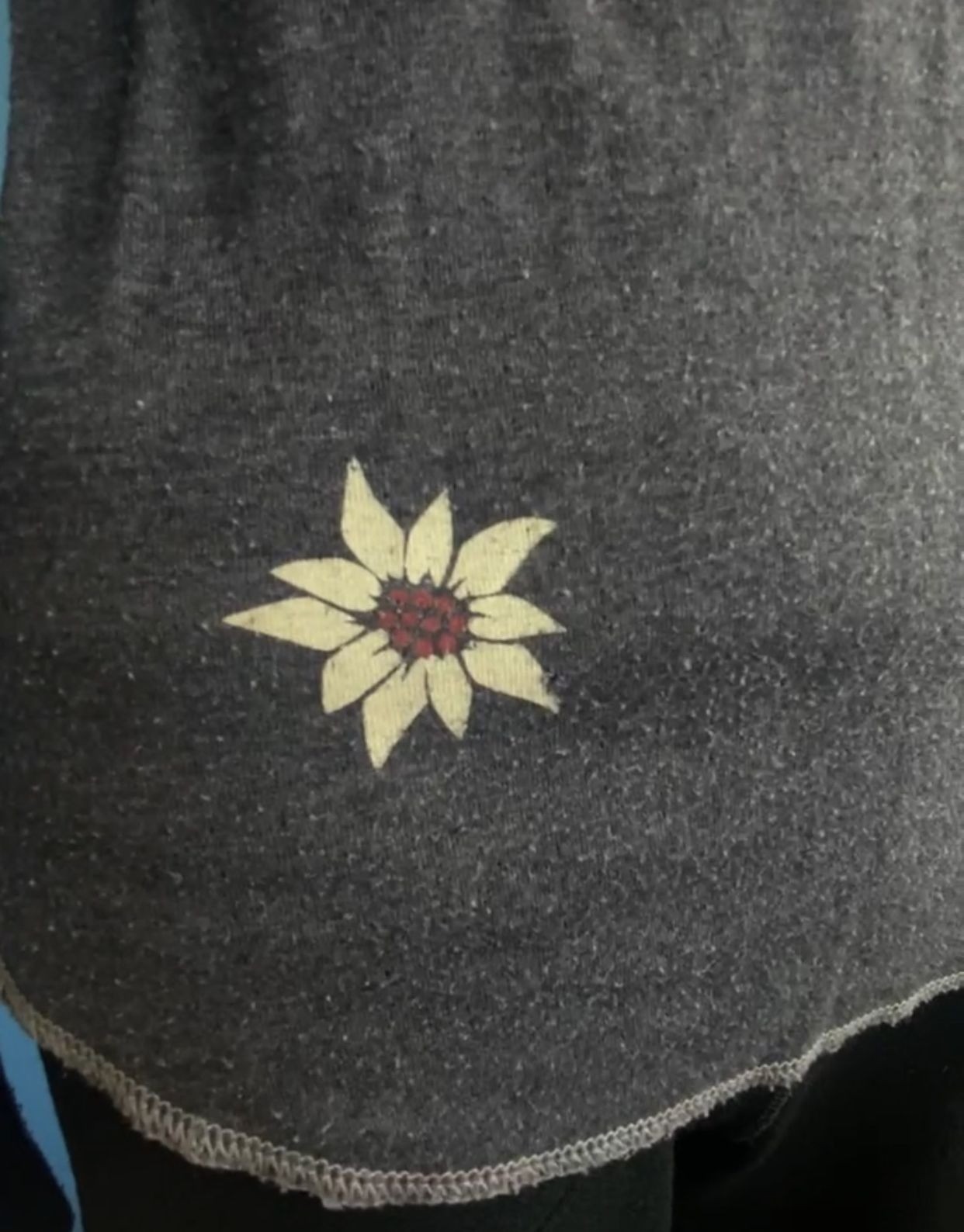 Alp-n-Rock Aspen 'Blue Sky Forever' Henley Small Gray Embroidered RARE HTF**