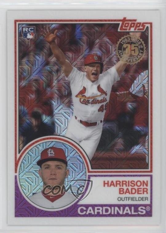 2018 Topps Silver Pack 1983 Design Chrome Series 1 Harrison Bader Rookie RC 1u6
