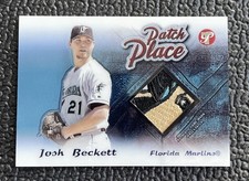 🔥JOSH BECKETT 2004 TOPPS PRISTINE PP GAME USED MARLINS LOGO JERSEY CARD!🔥