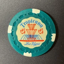 Tropicana Casino Las Vegas Rare 1957 $25 Fountain Casino Chip