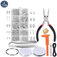Jewelry Making Supplies Kit with Beading Wires Jewelry Findings Pliers for Ad...