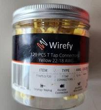 T Tap Wire Connectors - Quick Splice Wire Connectors - for Low Voltage 120 PCS