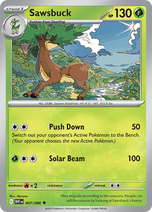 Sawsbuck 7/86 Uncommon | White Flare | Pokemon Card