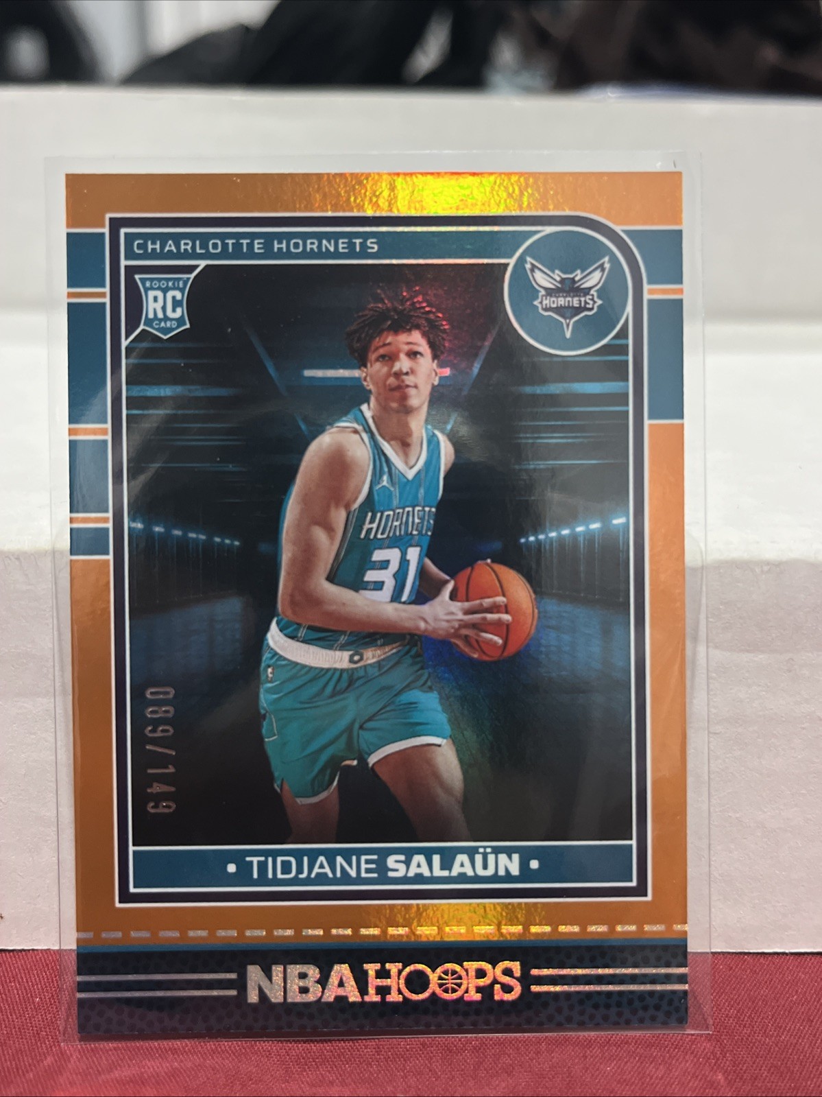 Tidjane Salaun 2024-25 Panini NBA Hoops Orange /149 RC #236
