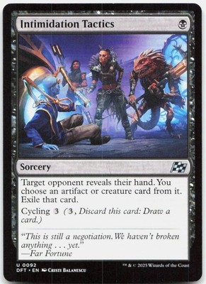 Intimidation Tactics 92 Uncommon Aetherdrift Magic: The Gathering Near Mint