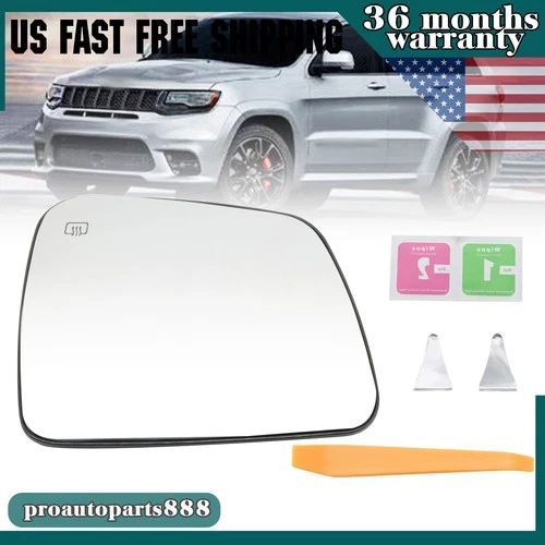 Left Driver Side Mirror Glass Blind Spot for Jeep Grand Cherokee 2011-2022 3.6L