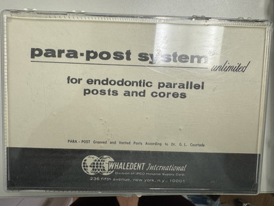 Whaledent Para-Post System Unlimited Endodontic Posts & Cores Dental Kit