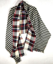 Steve Madden Plaid Reversible Scarf Blanket Wrap NWT Multi-Color Casual Travel