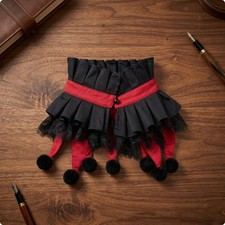 Clown Neck Collar Layered Clown Collar Pom-Poms for Performers