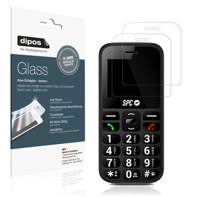2x Schutzfolie für SPC Fortune 2 - Anti-Shock 9H Folie dipos Glass