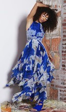 ALICE + OLIVIA Ilia Printed Silk Maxi Dress SIZE 2 NWOT