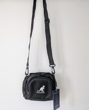Kangol Classic Black Logo Lightweight,  Water-repellent, 3-ways Small Bag New