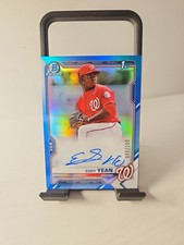 2021 Bowman Chrome Eddy Yean Blue Refractor Auto 1st Bowman # /150 Nationals