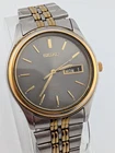 Vintage Seiko Sports Watch Men 37mm Case Two Tone 7.25" Band 7N43-9A00