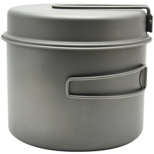 TOAKS Titanium Outdoor Camping Cook Pot with Pan and Foldable Handles - 1600ml