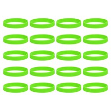 50Pcs Silicone Rubber Bands Non-slip 4 Inch Flat for Books, Green