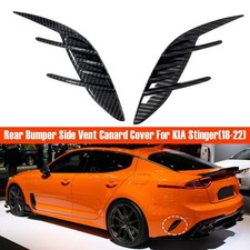 For KIA Stinger 2018-2022 Carbon Fiber ABS Rear Bumper Side Vent Hole Trim Cover