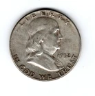 1952 P Benjamin Franklin Half Dollar 90% Silver Coin
