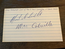 Neil Mac Colville New York Rangers signed autographed Hockey 3x5 index card NHL
