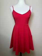 NWT Lulu’s Women’s SMALL Red Strappy Dress