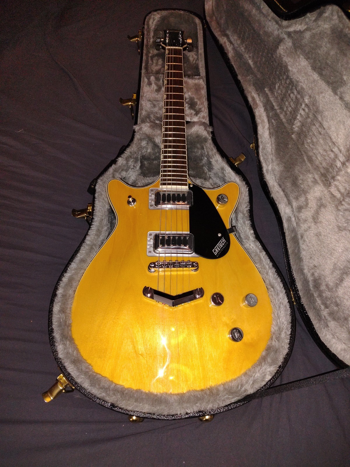 Gretsch Electromatic 6-String Solid Body Natural RH 22-Fret Electric Guitar Case