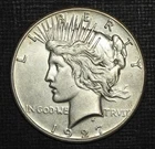 1927-P Peace Silver Dollar $1 ... AU / About Uncirculated