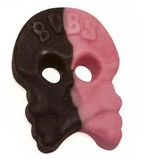 Rasberry Licorice Foam Bubs Full  6 lb Box New from Sweden Great for Halloween
