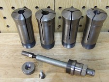 4 Hardinge 5C collets with collet stop Lot 716