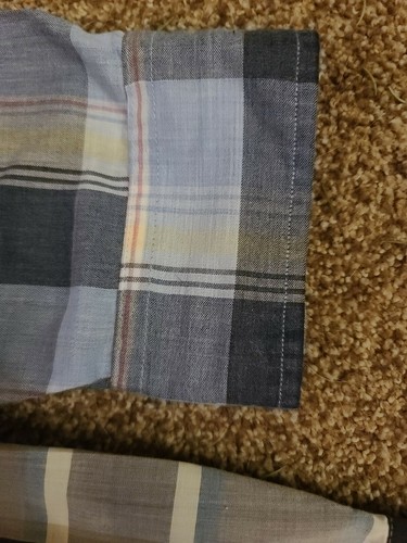 * 2 Levi's Casual Shirt Mens M Blue Tan Plaid Long Sleeve Button Up soft cotton - Picture 8 of 12