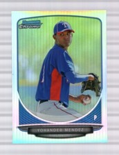 YOHANDER MENDEZ - REFRACTOR - 2013 BOWMAN CHROME - CARD #BCP176 - FREE SHIP BX1