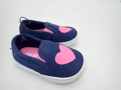 Carters Toddler Heart Slip-On Sneakers Navy size