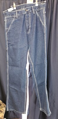 NEW ''BIG BILL'' CARPENTER BLUE DENIM RELAXED STRAIGHT DENIM JEANS Sz 34 x 32'' 