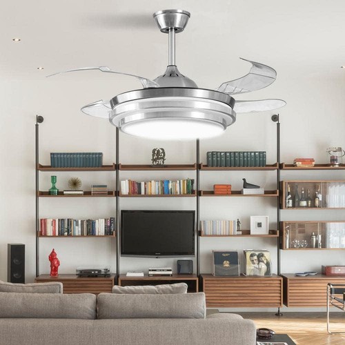 Urbanest Ceiling Fan 42" Bladeless Nickel W/ 3-Color Change+Reversible Dc Motor - Picture 8 of 8
