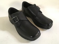 KENNETH COLE On Check Le Black Boys' LEATHER SHOE New 5.5 Medium UK 5 EU 38 Mex