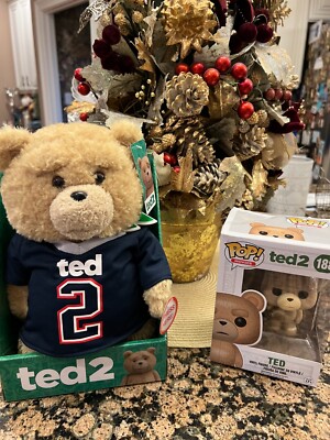 TED 2 TALKING STUFFED BEAR & VINYL TED 2 with BEER BOTTLE FUNKO