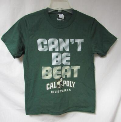Cal Poly Mustangs Youth Size Medium ''Can't Be Beat'' T-Shirt C1 4381
