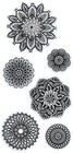 Decorative Geometric Unmounted Clear Rubber Stamp Set for Cards and Scrapbook...