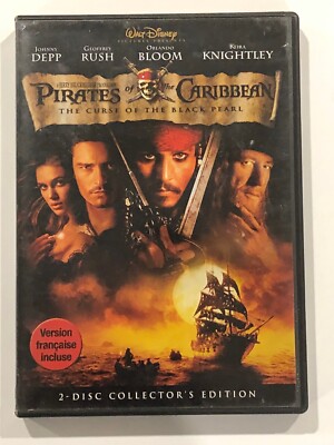 Pirates of the Caribbean The Curse of the Black Pearl (DVD,2-Disc) Bilingual