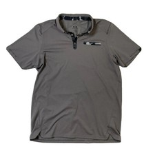 Oakley Polo Shirt Ohydrolix Grey W/Camo Brest Pocket sz xl