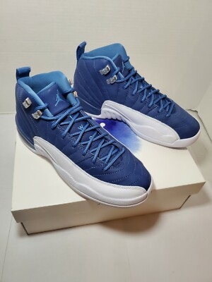 12 Indigo Jordan Retro 12 Obsidian Basketball Stone Blue Jordan Indigo Blue  Nike Air Jordan 12 Retro