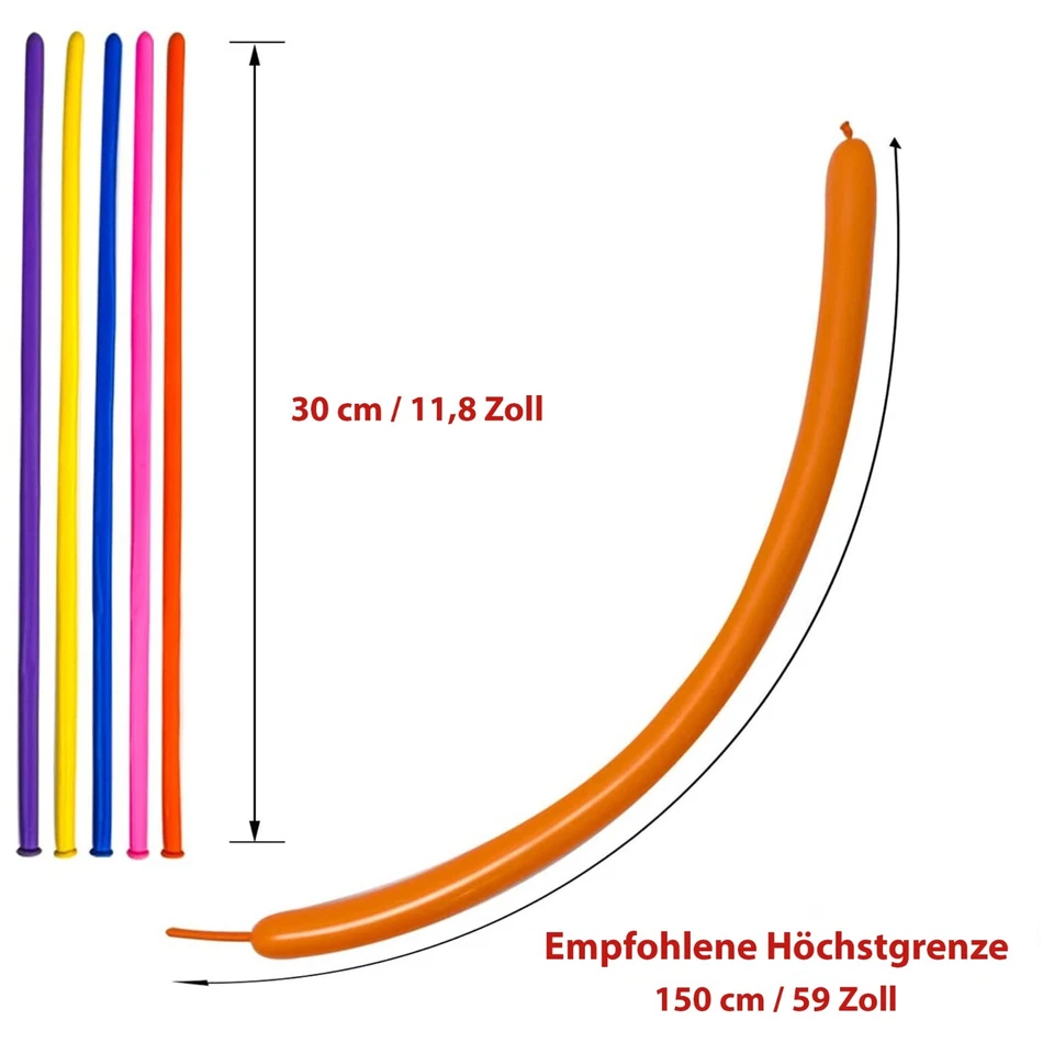 DIY Modellierballon Bunte Mix lange Latex Pastel Party Luftballons 260 Q Ballons - Bild 2 von 4