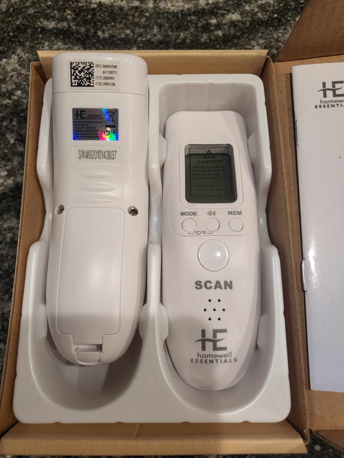 Homewell Essentials NonContact Infrared Thermometers 2 Pack BRAND